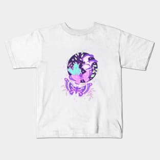 Whimsical Witch - Purple Glow Kids T-Shirt